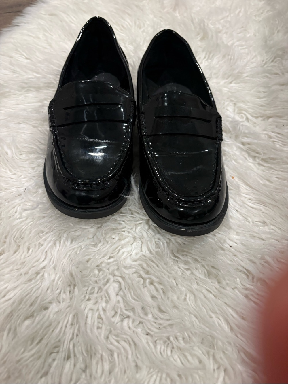 NY Collection Black Patent Leather Women's Loafers